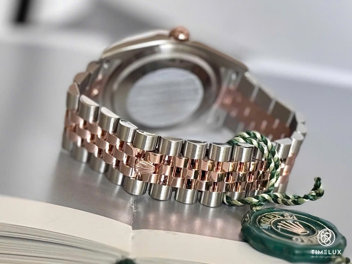 Rolex Datejust 116231 mặt số xà cừ tím Jubilee RoseGold/Steel 36mm 