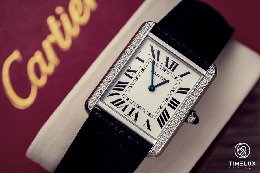 Đồng hồ đính đá Cartier Tank