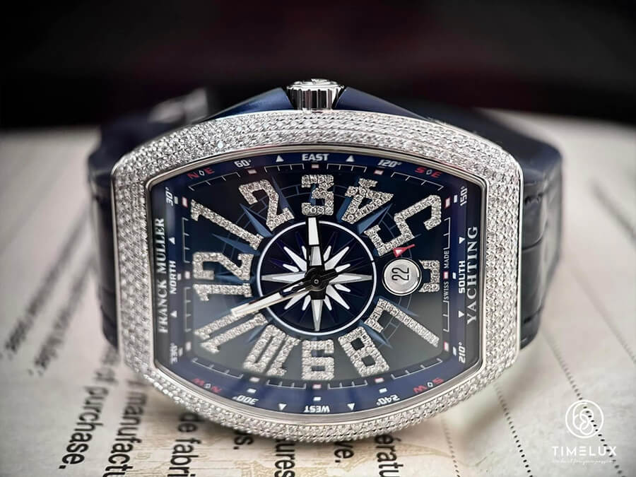 Franck Muller V41 Yachting Blue Pave