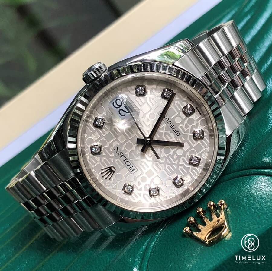 Rolex 116234 Datejust vi tính bạc White Gold