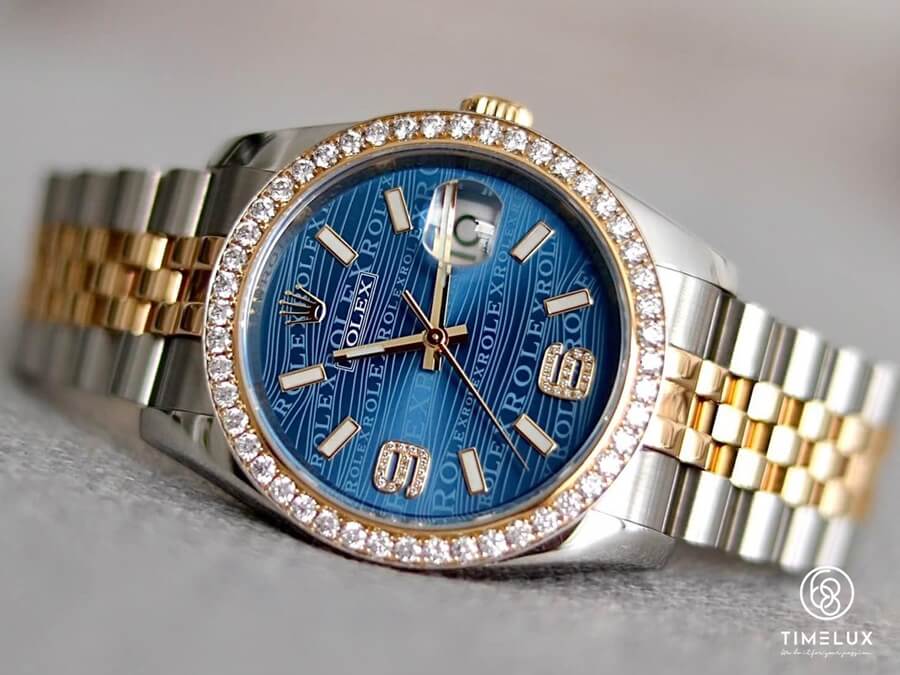 Rolex Datejust 116233 Blue Wave Dial 18K cho người 1997