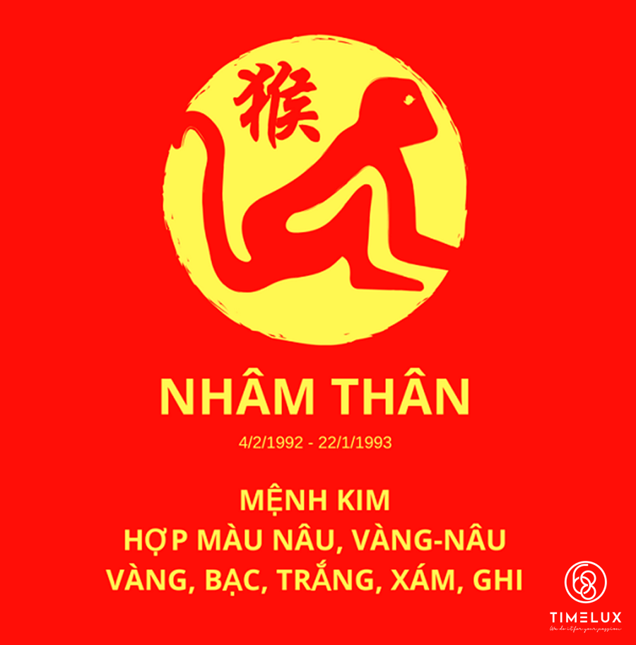 Nhâm Thân 1992 hợp màu sắc nào