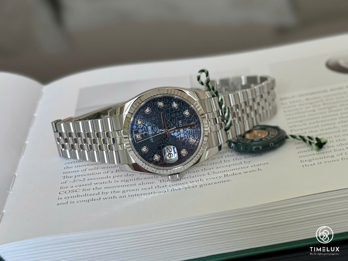 Rolex 116234 Datejust vi tính xanh Jubilee 36mm 