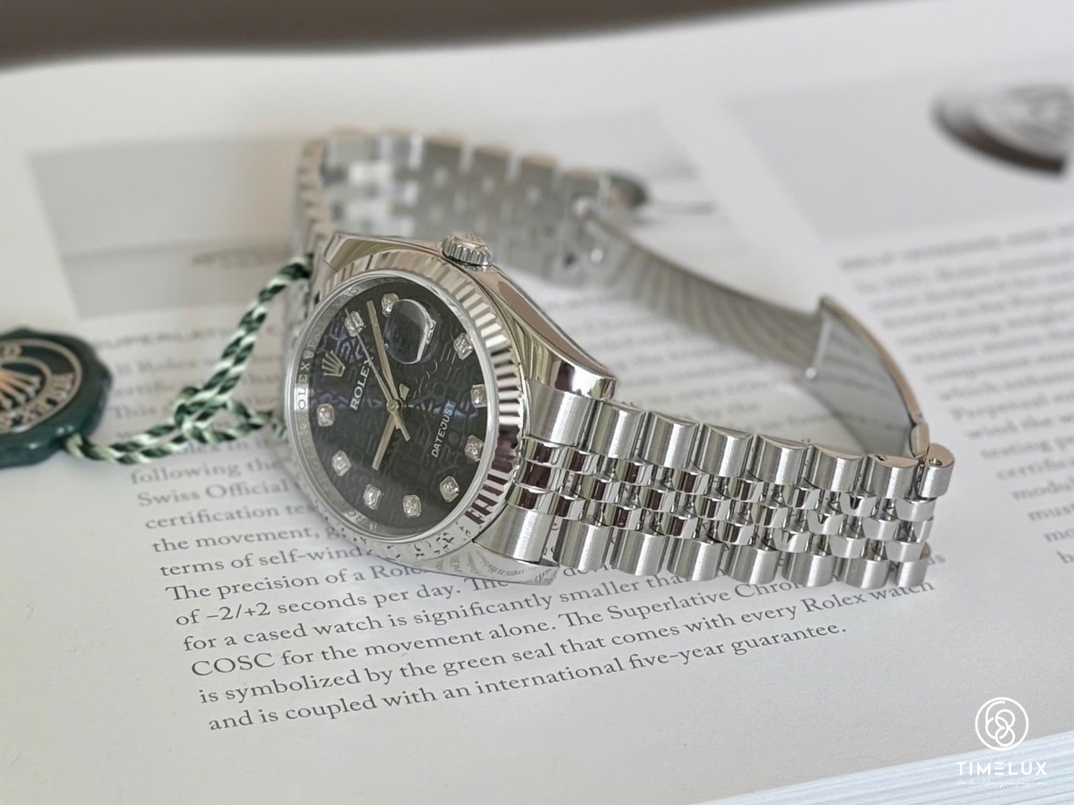 Rolex 116234 Datejust vi tính xanh