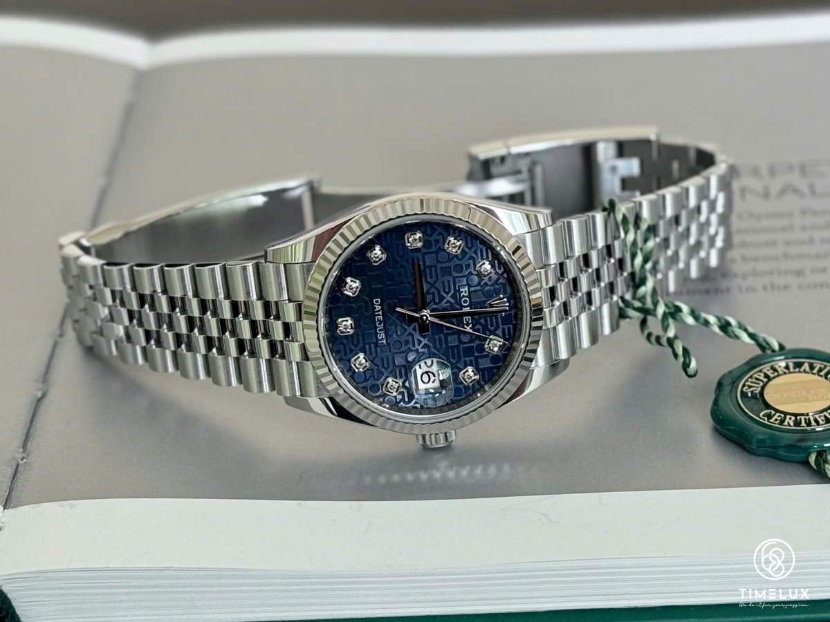 Rolex 126234 Datejust mặt số Vi Tính Xanh 36mm