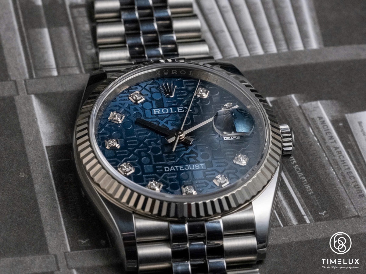 Rolex 126234 Datejust mặt số Vi Tính Xanh 36mm