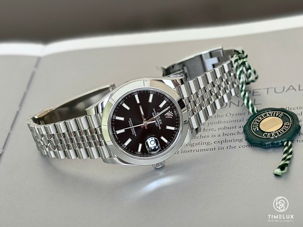 Rolex 126300 Datejust Black Index Jubilee Dial