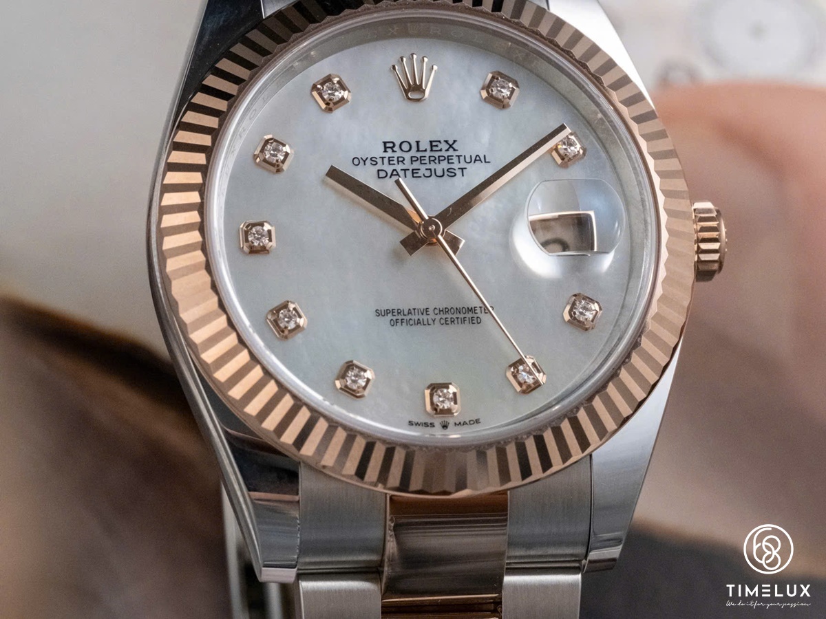 Rolex Datejust 126331 MOP Dial 41mm Rose Gold/Steel Oyster Used Fullset