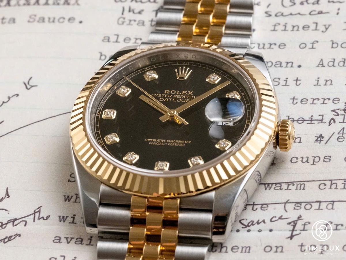 Rolex 126333 Datejust Black Dial Gold/Steel 41mm Automatic Full Box