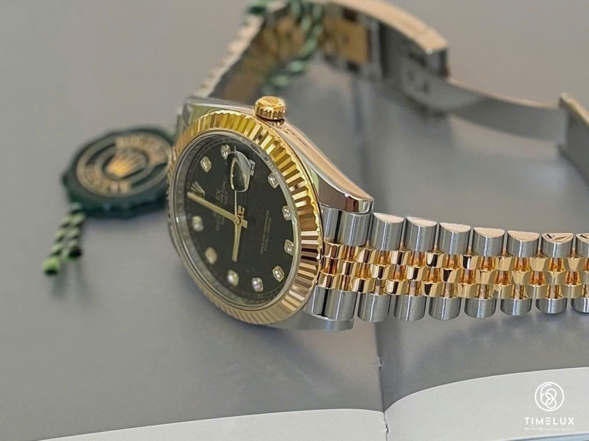 Rolex Datejust 126333 Black Dial Gold/Steel 41mm Full Box 70h Reserve