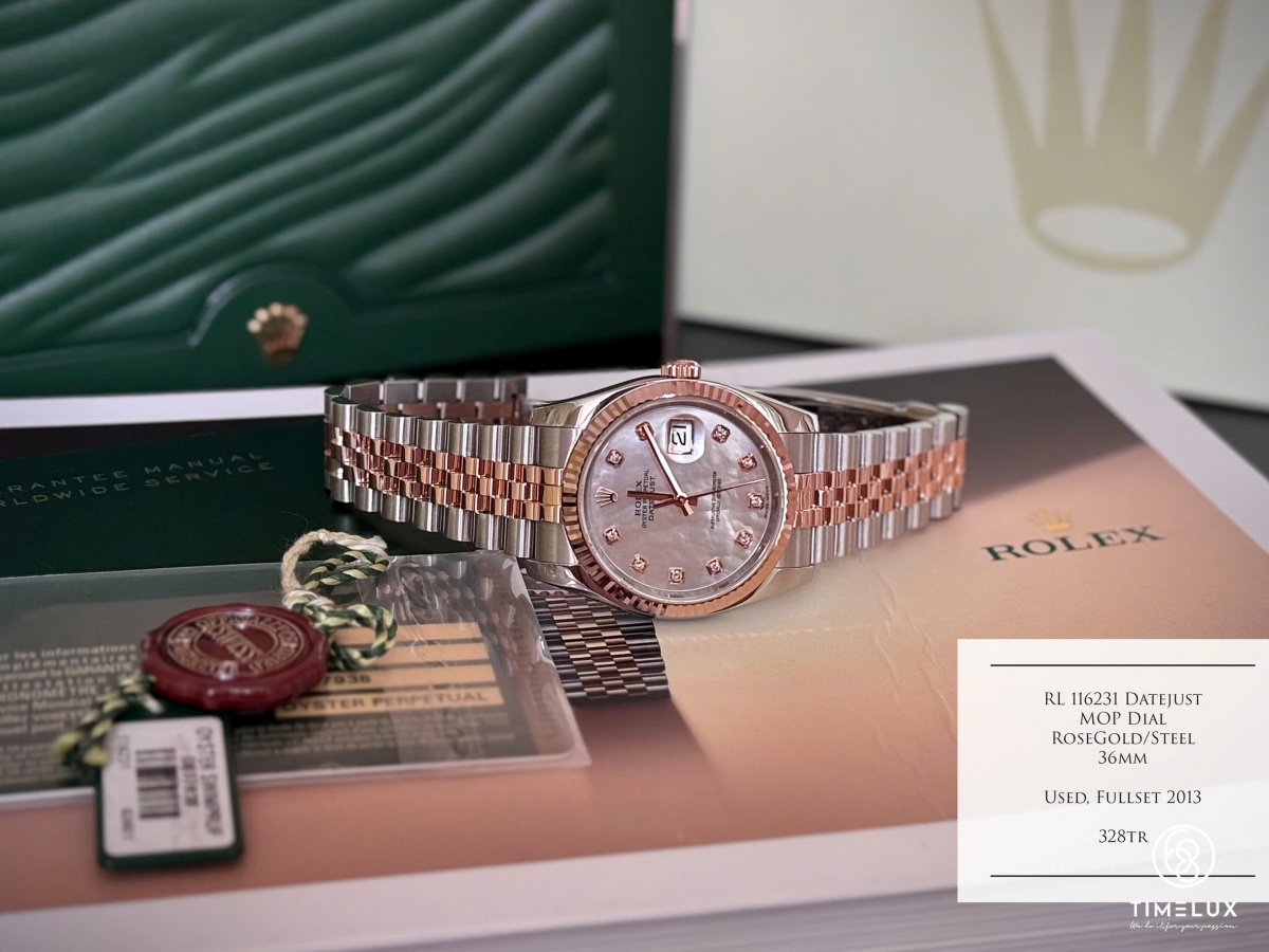 Rolex Datejust 116231 MOP Dial Jubilee RoseGold/Steel 36mm Fullset