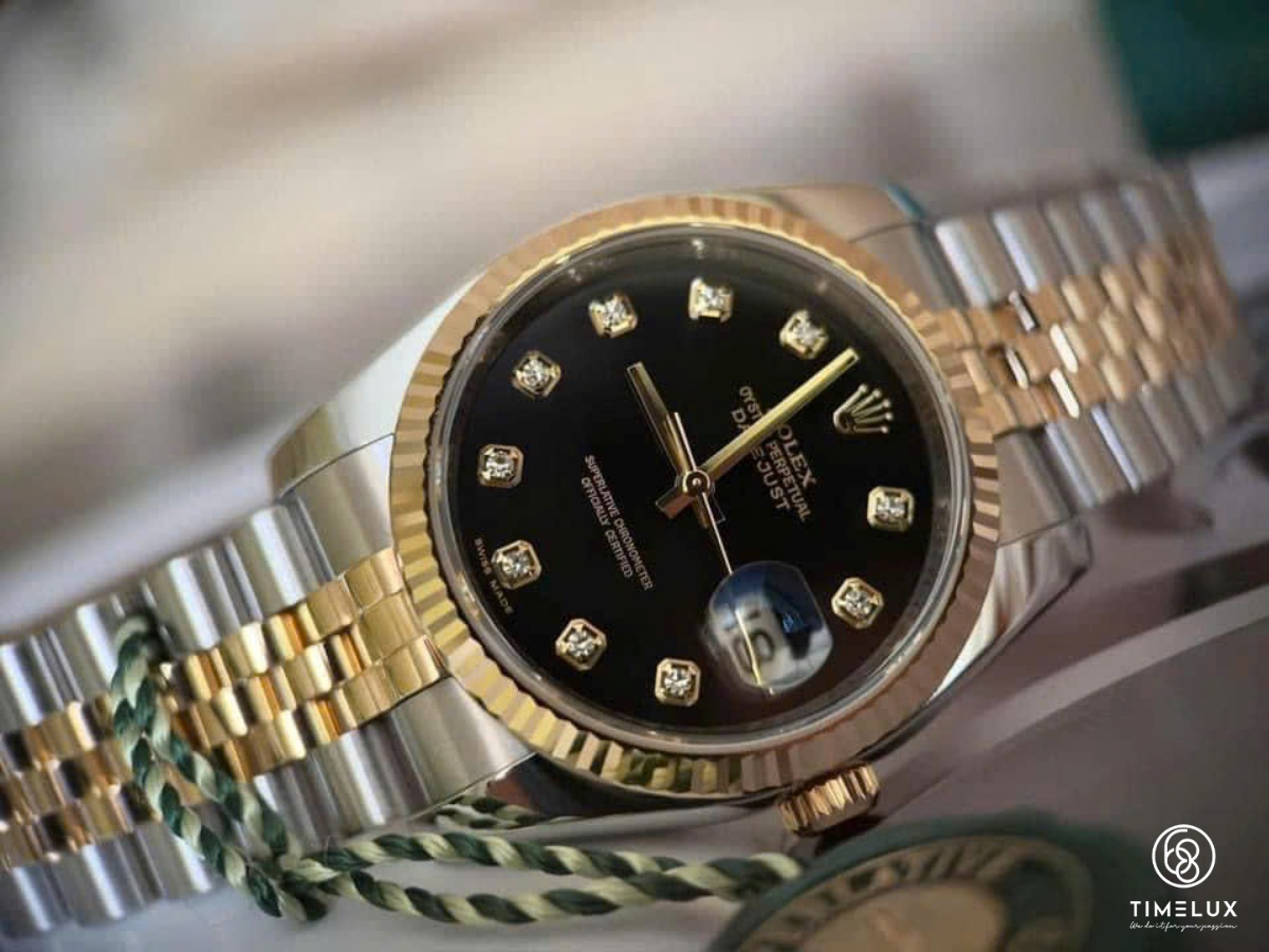 Rolex Datejust 116233 Mặt Số Đen Dây Jubilee Vàng/Thép 36mm Full Box