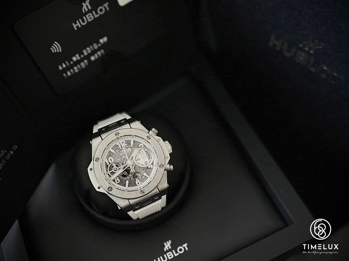 HUB Big Bang Unico White Titanium Chronograph 42mm Fullset 2019