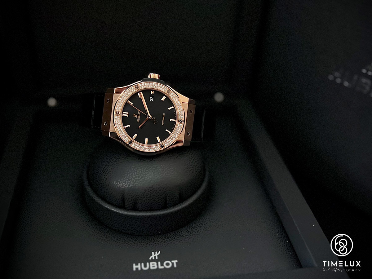 Hublot Fusion KingGold Au750 Full Genuine Diamond Bezel Automatic 42mm Fullset 2022