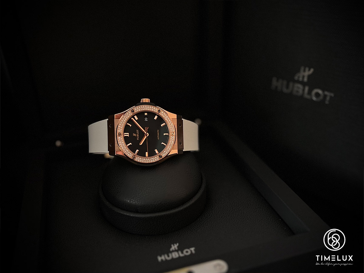 Hublot Fusion KingGold Au750 Full Genuine Diamond Bezel Automatic 42mm Fullset 2022