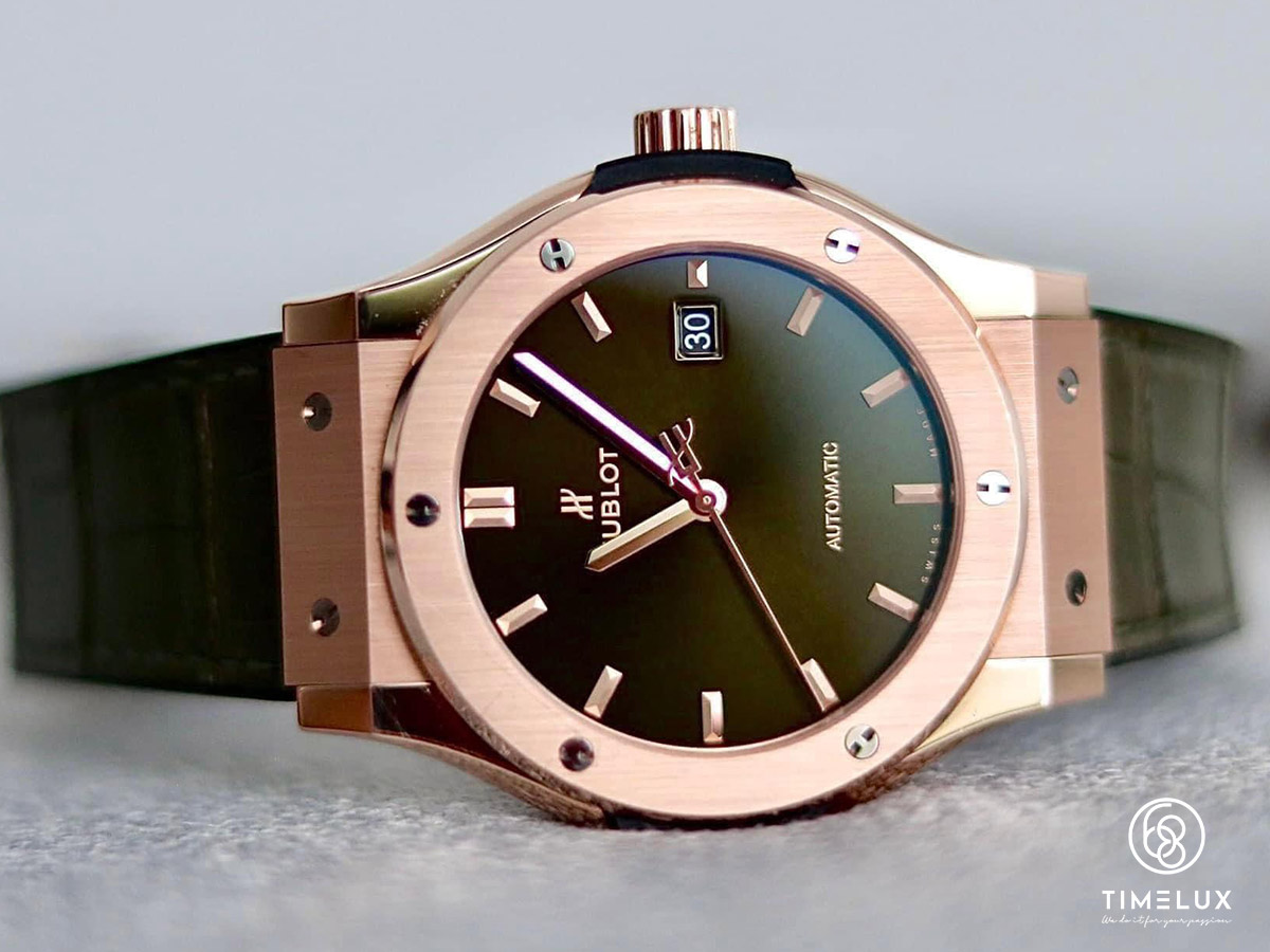 Hublot Fusion KingGold Au750 Green Dial Automatic 42mm Fullset 2021