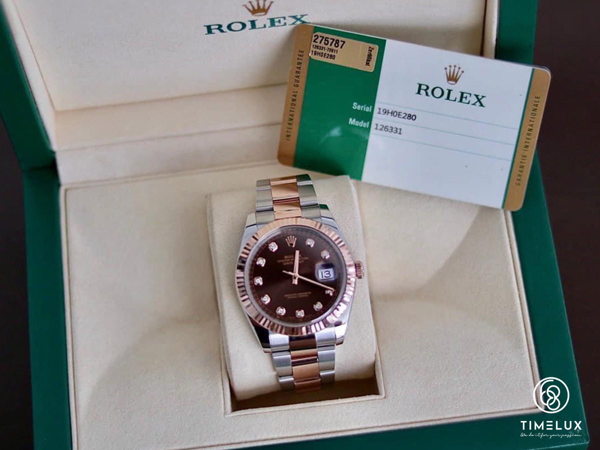 Rolex 126331 Datejust Chocolate Dial Rose Gold / Steel 41mm Fullset 2019