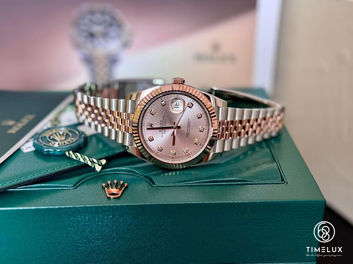 Rolex 126331 Datejust Mark II Sundust Diamond Dial Rose Gold/Steel Automatic 41mm