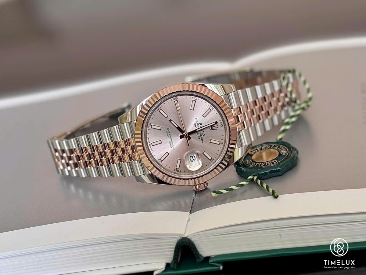 Rolex 126331 Datejust Sundust Index Jubilee Dial Rose Gold/Steel Automatic 41mm