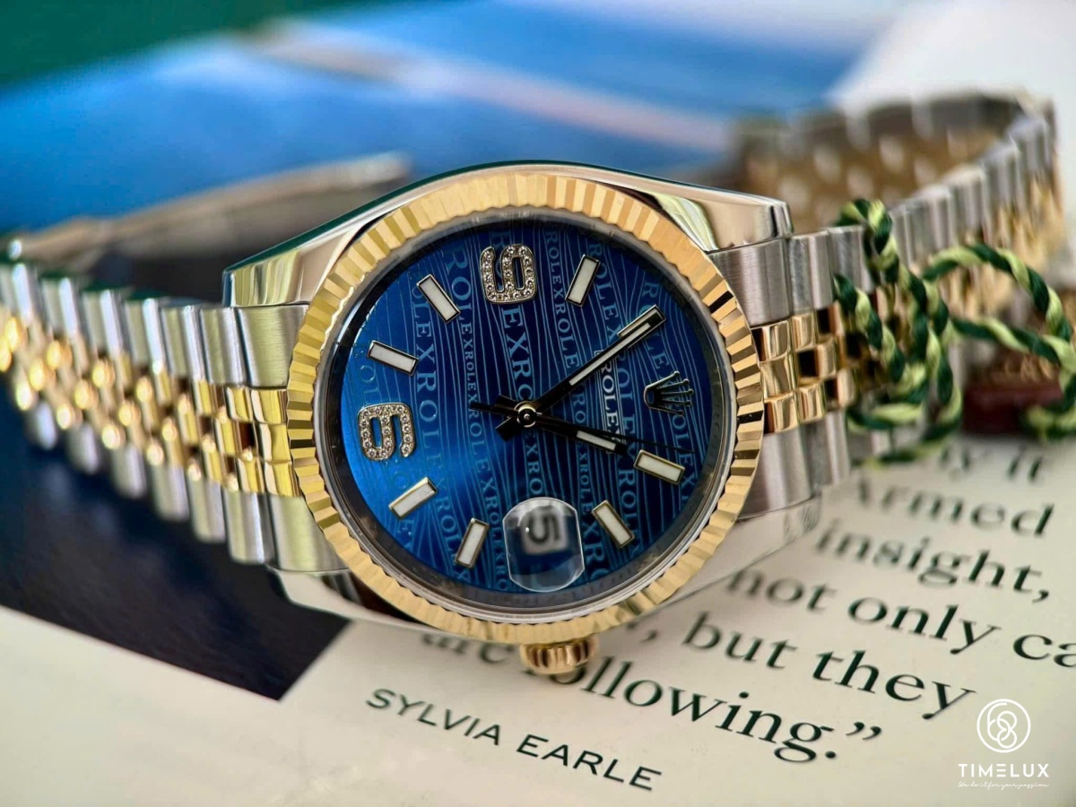 Rolex Datejust 116233 BlueWave Dial Yellow Gold/Steel Jubilee 36mm