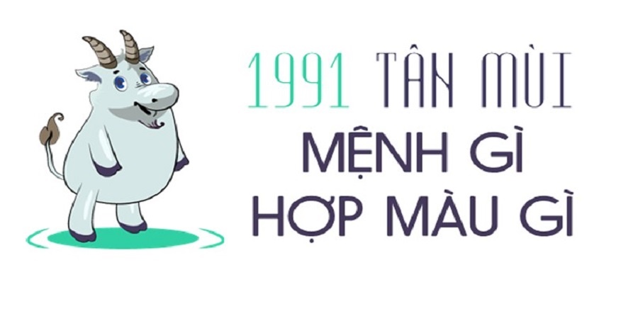 Tân Mùi 1991 hợp màu gì